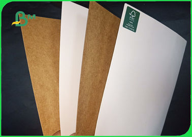 FDA Approved Smooth Surface 250 - 350g White / Brown Krft Paper For Food Packing