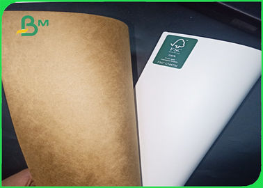 FDA Approved Smooth Surface 250 - 350g White / Brown Krft Paper For Food Packing