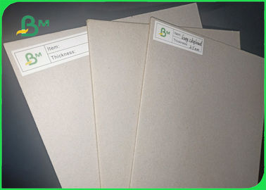 100% Recycled Pulp Good Stiffness 1.5 / 1.35 / 2.0mm Grey Chipboard For Packing