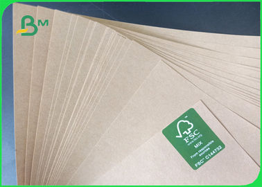 Width 70×100cm Tear Resistant Smooth Surface 70 - 80g Brown FDA Kraft Paper In Roll