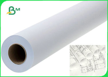 80gsm CAD Inkjet Plotter Paper Roll For Engineering Drawing 24 Inch 36 Inch * 50m