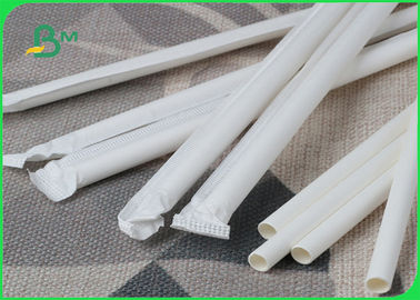 28GSM White Color Straw Wrapping Paper FDA &amp; FSC Width 22mm / 25mm / 28mm