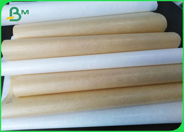 Food Grade 30gsm Machine Glazed Bleached Kraft Paper OBA Free For Food Packaging