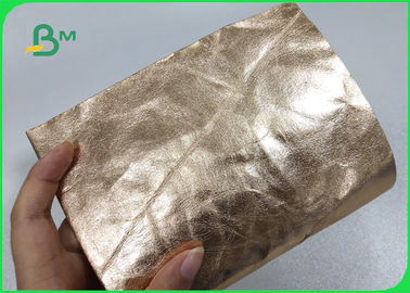 Fibrous Materials Washable Kraft Paper One Side Golden Color Surface Reflective