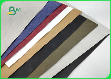 0.55mm Kraft Paper Red Color Washable Smooth Surface Width 150cm For Bags