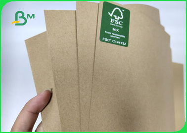 110 / 160 / 200g Recycled Pulp Kraft Liner Board Packing Rolls Size 65cm 86cm