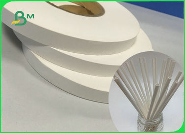 60gsm 120gsm White Printable Slitted Paper Roll Food Grade For Paper Straw