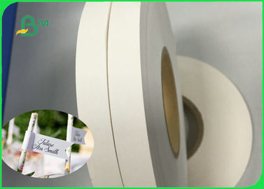 60gsm 120gsm White Printable Slitted Paper Roll Food Grade For Paper Straw