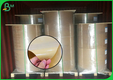 PE Coated Food Packing Paper / PE Coated Brown Kraft Paper With FDA Certification