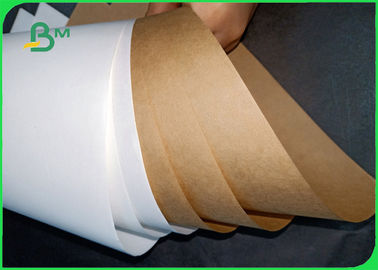 80gsm 90gsm FDA Virgin Pulp White / Brown Craft Paper Roll For Flour Bag