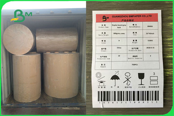 Recycled One Side Coated White Grey  Back Duplex Board For Packing Box