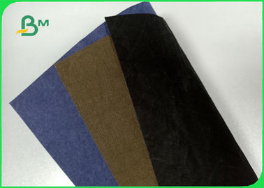 MOQ 1 Yard 0.3mm 0.55mm Fiber Colored Washable Kraft Paper For Bag Design