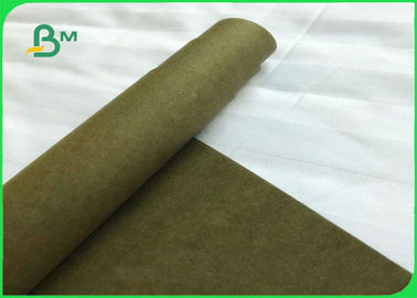 Green Color 0.55mm Customized Soft Washable Kraft Paper For Bag Design