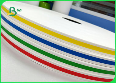 60gsm Stripe Printing Colored Straw Paper Degradability In Roll Diameter 55cm