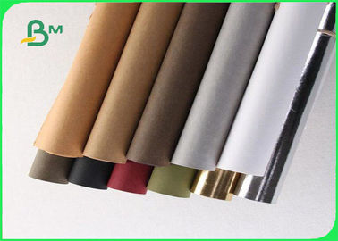 0.55mm Washable Kraft Paper Gold / Rose Gold / Green / Blue For Shiny Bags