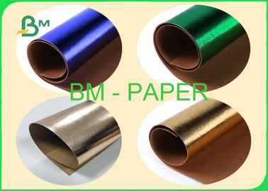 0.55mm Washable Kraft Paper Gold / Rose Gold / Green / Blue For Shiny Bags