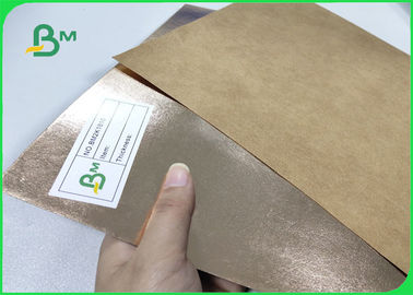 0.55mm Washable Kraft Paper Gold / Rose Gold / Green / Blue For Shiny Bags