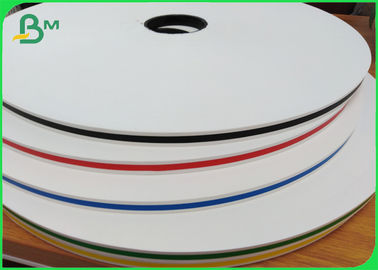 Colored Striped Drinking straws Paper Raw Material Rolls 60gsm