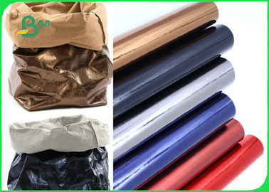 Metallic Color Waterproof Durable Washable Kraft Paper For Flower Basket Bag