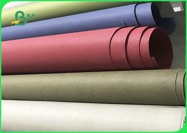 Fiber Pulp Tear Resistance Red &amp; Blue Washable Kraft Paper Fabric For Wallets