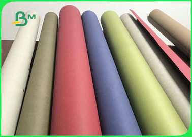 Fiber Pulp Tear Resistance Red &amp; Blue Washable Kraft Paper Fabric For Wallets
