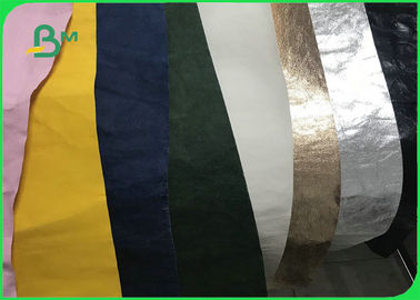 0.3mm 0.55mm 0.8mm Durable Colorful Washable Paper Fabric For Storage Bags