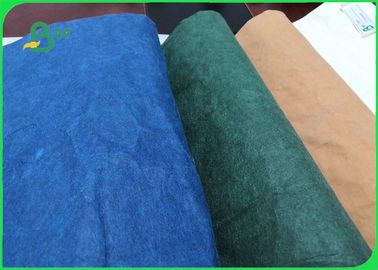 Recyclable Eco Friendly Green / Blue Soft Washed Kraft Paper For Grocery Bags