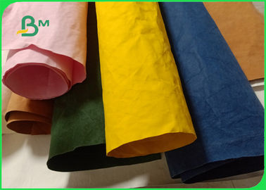 Unbreakable Yellow Pink Fiber Washable Kraft Paper In Roll Size 150cm*110 Yard