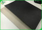 Foldable 1.2mm 1.5mm Single Black Covered Cardboard Paper Grey Back For Gift Box