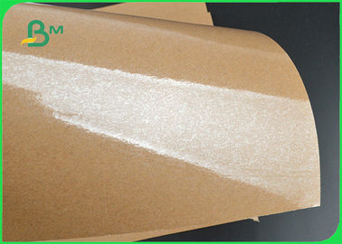 FDA Greaseproof PE Coated Brown Kraft Paper For Tray Package 300gsm 350gsm