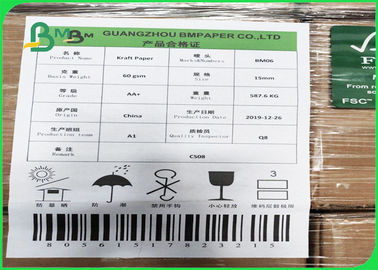 120g 60g 13.5 / 14 / 15mm Kraft Paper FDA &amp; SGS For Paper Straws