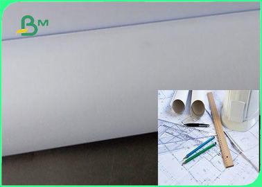 80gsm White CAD Plotter Paper Roll For Engineering Drawing Smooth