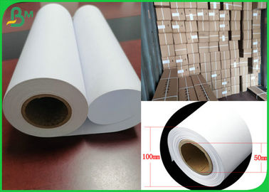 80g White Color CAD Plotter Bond Paper Roll For Engineering Drawing