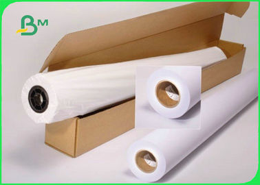 20lb 24 Inches * 50yds Inkjet White Uncoated Bond Paper Roll For CAD plotting