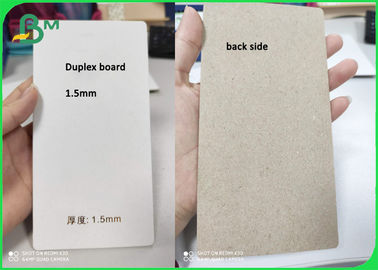 1.5mm White Coated 1 Side Grey Back Board Hard Duplex Board