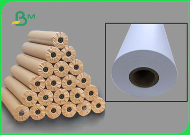 20lb Uncoated Inkjet Bond Plotter Paper Roll For Garment Eco - Friendly 62'' 72''