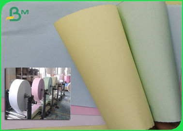 Carbonless Copier Paper Rolls 55gsm Large Sheet Canary White Red Color