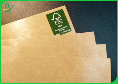 Eco - Friendly 300 GSM Food Grade Kraft Paper With Single PE Coated 15 Gram