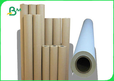 Plain White 60gsm 70gsm Matte Inkjet Plotter Pattern Paper Roll For Cutting Room