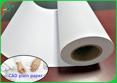 80gsm High Whiteness Roll Plotter CAD Plain Paper Of 36 Inch 42 Inch