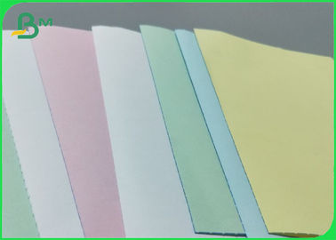 Green Yellow Carbon Copies NCR Paper For Incoices 48gsm - 125gsm
