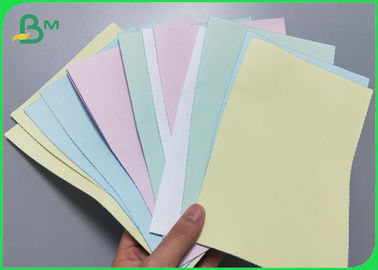 Green Yellow Carbon Copies NCR Paper For Incoices 48gsm - 125gsm