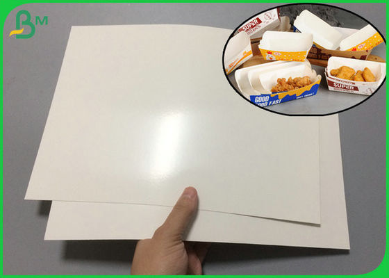 300gsm White FBB Board Coated PE Material For Greaseproof Lunch Box Making