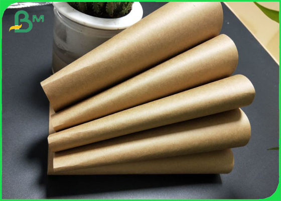 Wood Pulp Thin Brown Craft Paper Jumbo Rolls 80gsm 90gsm Making Shopping Bags