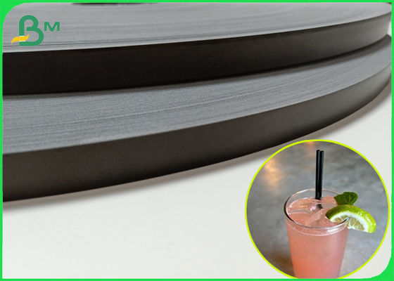 Good Tensile Black Straw Paper Roll For Drinking Paper Straws