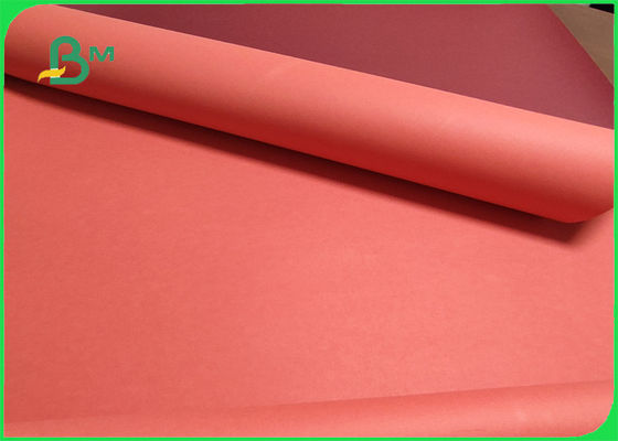 Reusable Kraft Paper Fabric Washable Paper 0.55mm Red Color 150cm