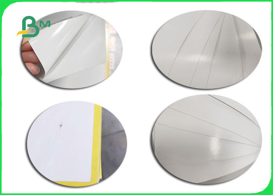 Shiny Cast Coated Adhesive Paper Top White Mirror Like Coat Sticker 80gsm + 85gsm