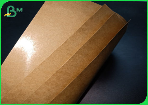 Greaseproof Single PE Coated Brown Kraft Paper For Food Packing