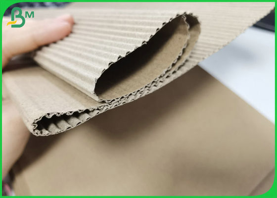 140g + 120g Fluting Brown Color Corrugated Paper Sheet For Coffee Cup Sleeves