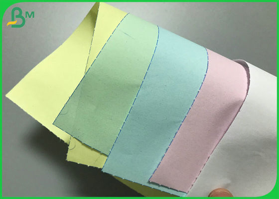 Multiple Color Ncr Carbonless copy paper 50gsm / 55gsm Printing Paper Roll